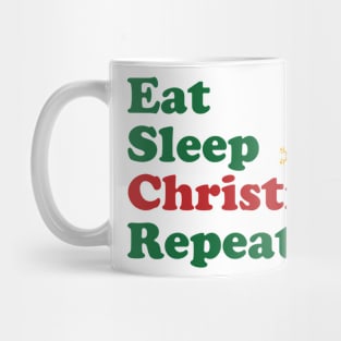 Eat Sleep Christmas Repeat Mug